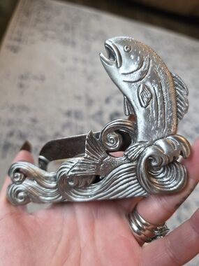Papel Giftware Pewter Fish Business Card Holder - Ultimate Angler